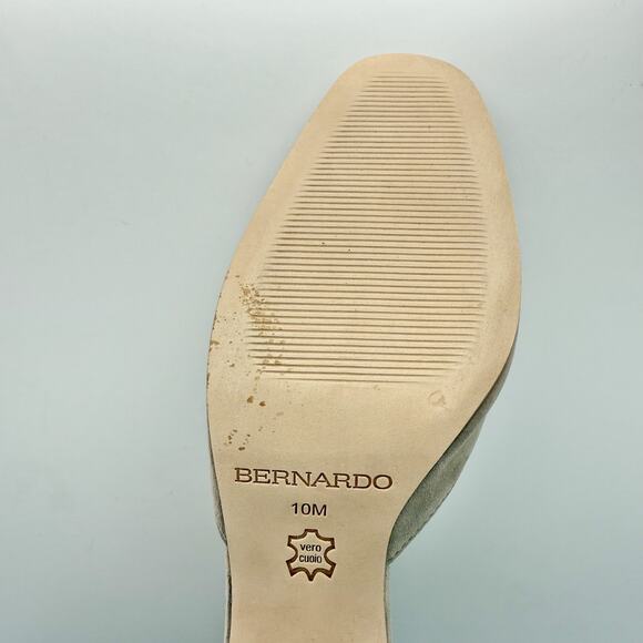 Bernardo Womens Remy Block Heel Pump US 10M EU 40 Beige Leather GUC - Picture 13 of 14